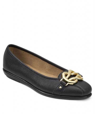 Women's Big Bet Ballet Flats Black $48.51 Shoes