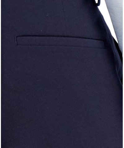 Men's Slim-Fit Navy Solid Suit Pants Blue $18.35 Pants