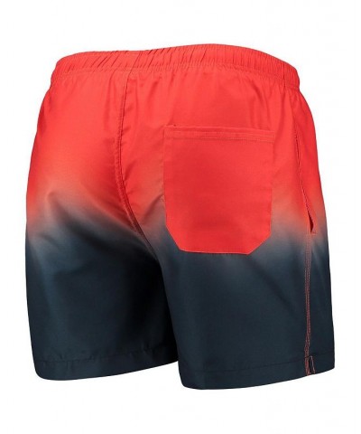 Men's Orange, Navy Chicago Bears Dip-Dye Swim Shorts $26.40 Swimsuits