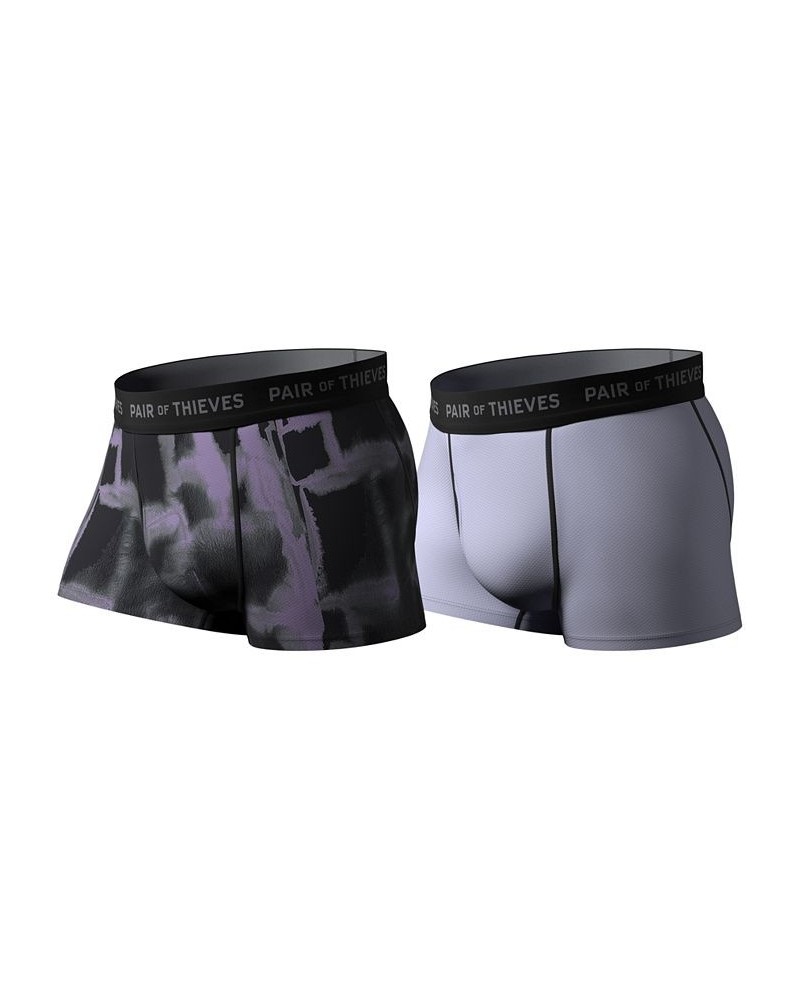 Men's 2-Pk. Super Fit Trunks Purple $18.19 Underwear