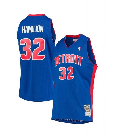 Men's Richard Hamilton Blue Detroit Pistons 2003-04 Hardwood Classics Swingman Jersey $71.05 Jersey