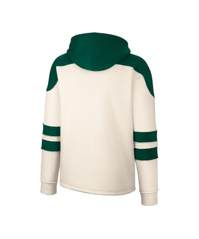 Men's Cream Michigan State Spartans Lace-Up 4.0 Vintage-Like Pullover Hoodie $38.24 Sweatshirt