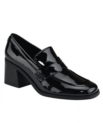 Women's Kchris Heeled Loafers Black $49.50 Shoes