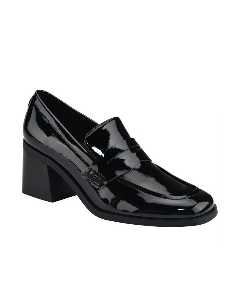 Women's Kchris Heeled Loafers Black $49.50 Shoes