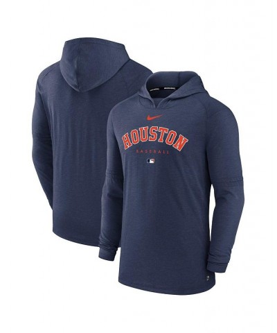 Men's Heather Navy Houston Astros Authentic Collection Early Work Tri-Blend Performance Pullover Hoodie $33.60 Sweatshirt