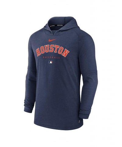 Men's Heather Navy Houston Astros Authentic Collection Early Work Tri-Blend Performance Pullover Hoodie $33.60 Sweatshirt