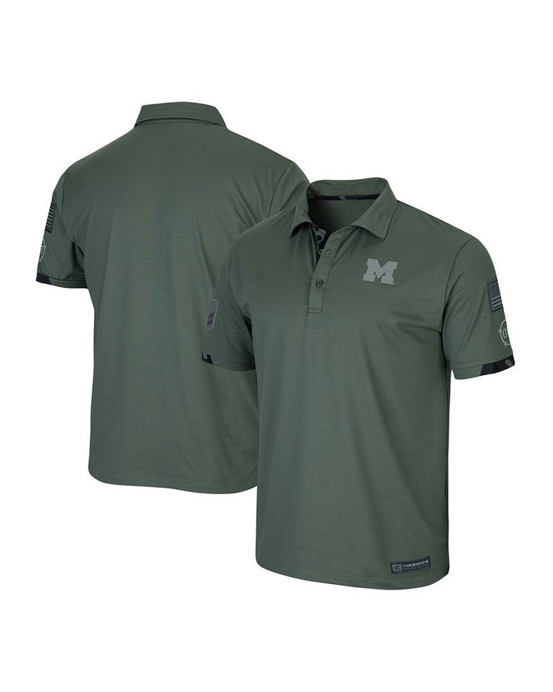 Men's Green Michigan Wolverines OHT Military Inspired Appreciation Echo Polo $27.00 Polo Shirts