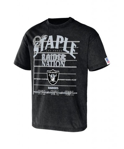 Men's NFL X Staple Black Las Vegas Raiders Gridiron Short Sleeve T-shirt $18.40 T-Shirts