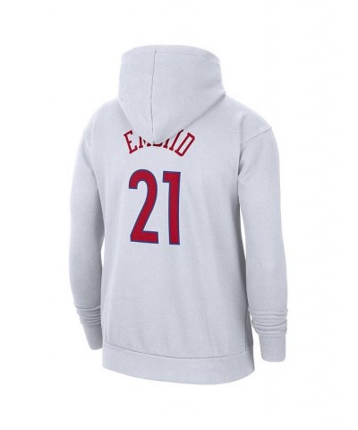 Men's Joel Embiid White Philadelphia 76Ers 2022/23 City Edition Name and Number Pullover Hoodie $46.74 Sweatshirt