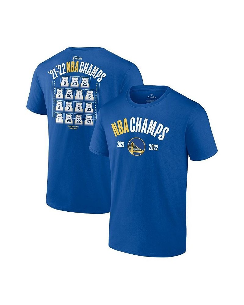 Men's Branded Royal Golden State Warriors 2022 NBA Finals Champions Final Buzzer Jersey Roster T-shirt $22.03 T-Shirts