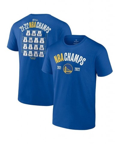 Men's Branded Royal Golden State Warriors 2022 NBA Finals Champions Final Buzzer Jersey Roster T-shirt $22.03 T-Shirts