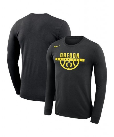 Men's Black Oregon Ducks Basketball Drop Legend Long Sleeve Performance T-shirt $31.34 T-Shirts