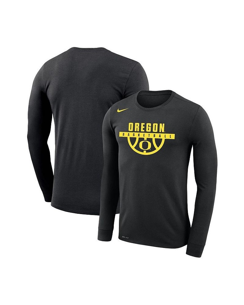 Men's Black Oregon Ducks Basketball Drop Legend Long Sleeve Performance T-shirt $31.34 T-Shirts