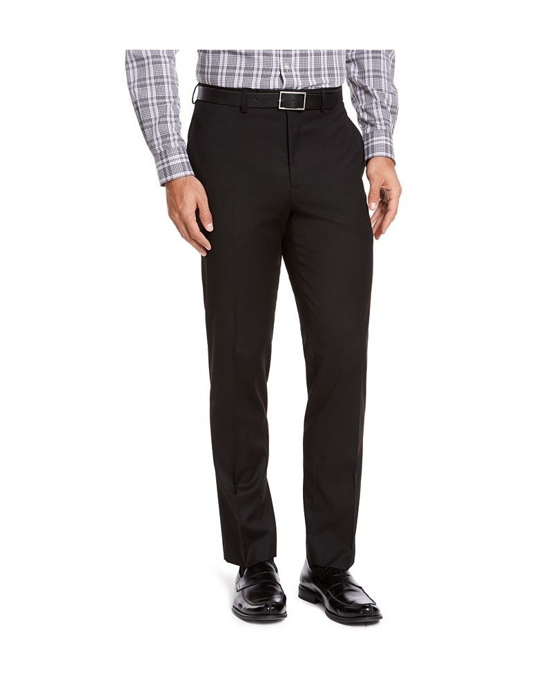 Men's Classic-Fit Medium Suit Pants Black Solid $28.80 Suits