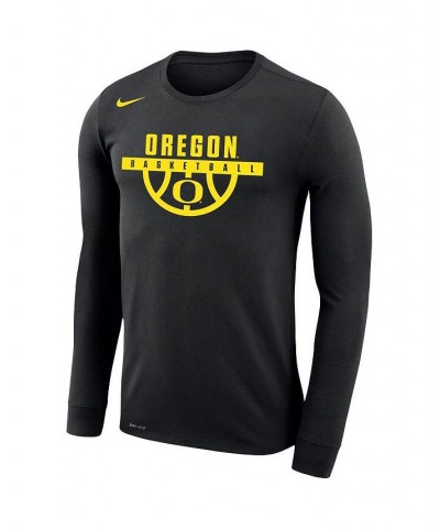 Men's Black Oregon Ducks Basketball Drop Legend Long Sleeve Performance T-shirt $31.34 T-Shirts