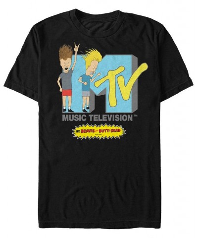 Men's Beavis and Butthead Rock Logo Short Sleeve T- shirt Black $18.19 T-Shirts