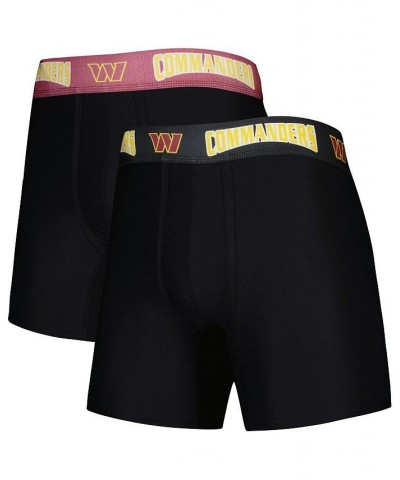 Men's Black and Burgundy Washington Commanders 2-Pack Boxer Briefs Set $20.00 Underwear