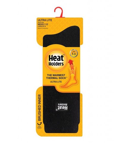 Men's Ultra Lite Solid Thermal Socks Black $10.00 Socks