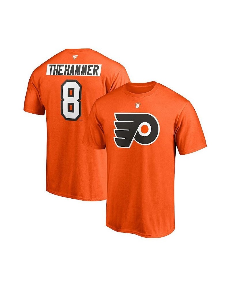 Men's Dave Schultz Orange Philadelphia Flyers Authentic Stack Retired Player Nickname and Number T-shirt $20.15 T-Shirts