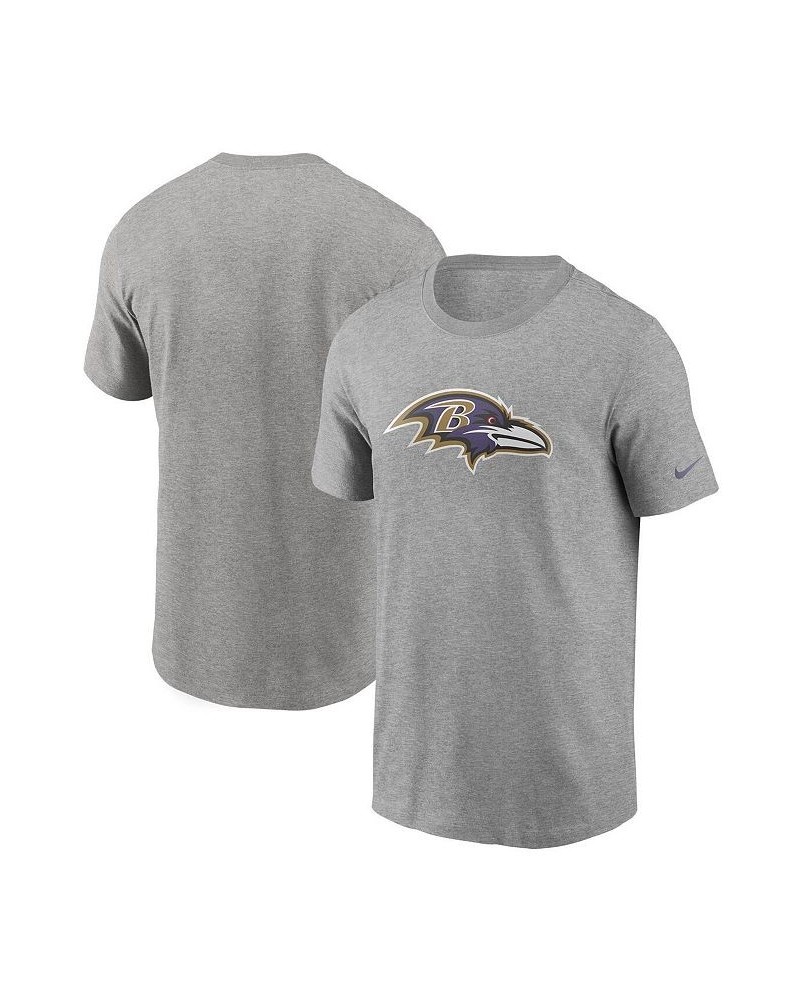 Men's Heathered Gray Baltimore Ravens Primary Logo T-shirt $24.29 T-Shirts