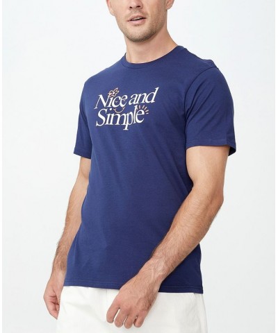 Men's Tbar Art T-shirt Blue $14.70 T-Shirts