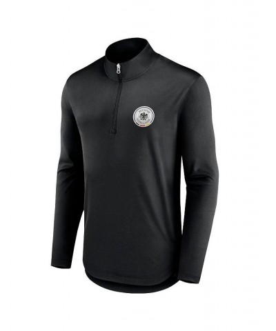 Men's Branded Black Germany National Team Iconic Quarter-Zip Jacket $32.20 Jackets