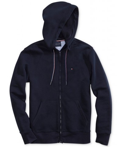 Men's Plains Hoodie with Magnetic Zipper Blue $43.61 Sweatshirt