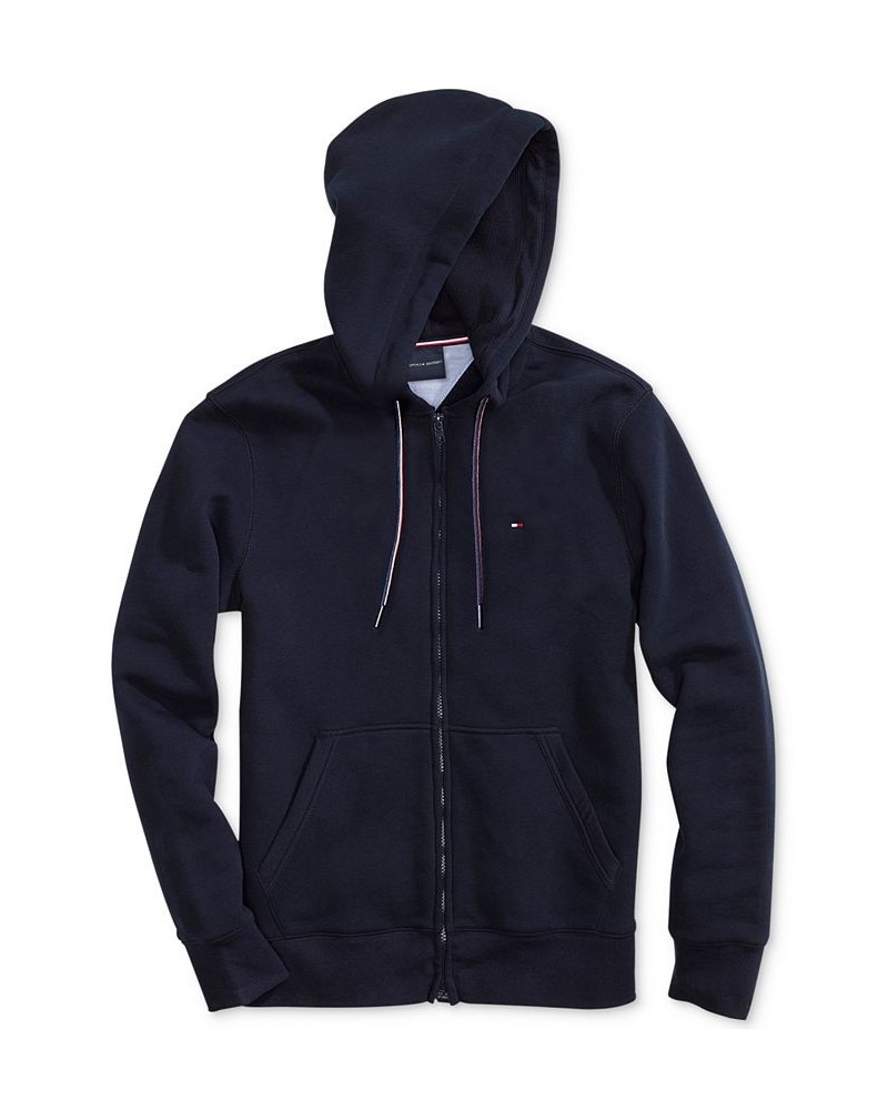 Men's Plains Hoodie with Magnetic Zipper Blue $43.61 Sweatshirt