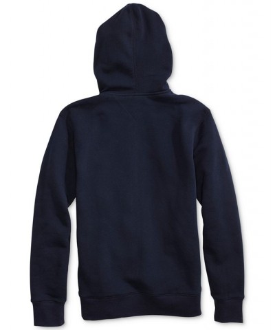 Men's Plains Hoodie with Magnetic Zipper Blue $43.61 Sweatshirt