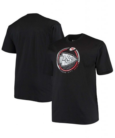 Men's Big and Tall Black Kansas City Chiefs Color Pop T-shirt $18.00 T-Shirts