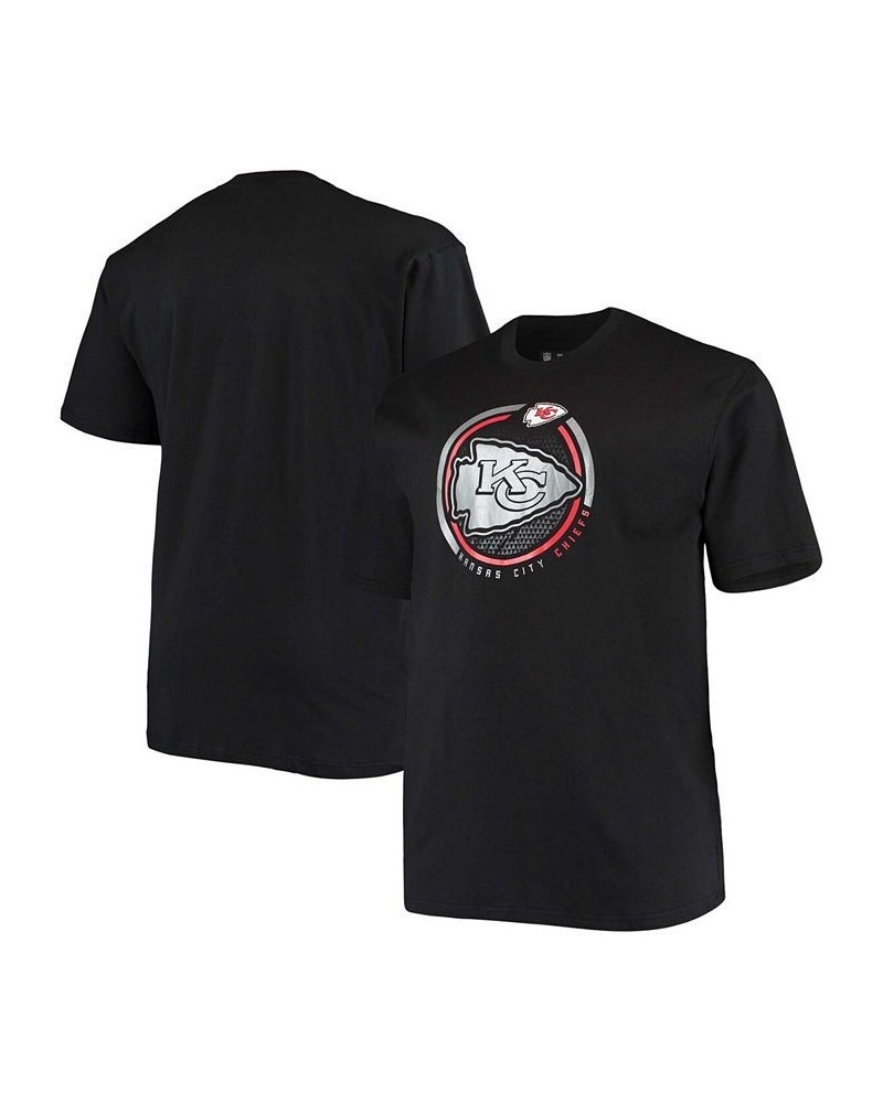 Men's Big and Tall Black Kansas City Chiefs Color Pop T-shirt $18.00 T-Shirts