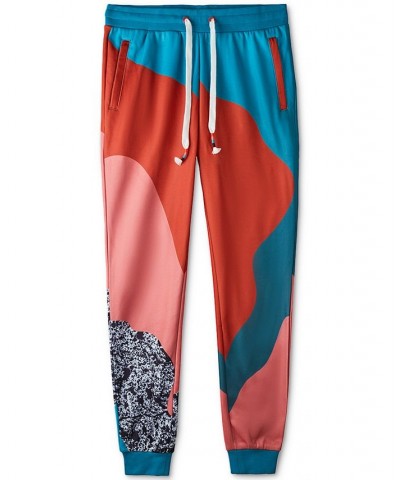 Men's Elle Oasis Tapered-Fit Abstract-Print Joggers Multi $47.00 Pants