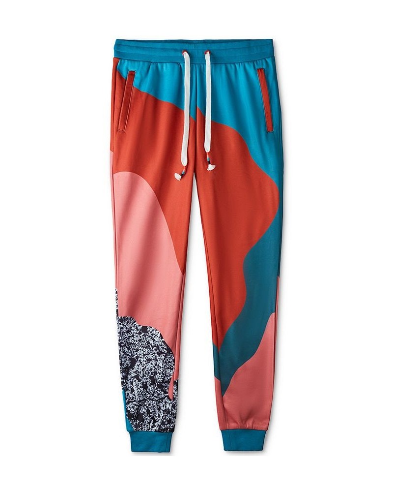 Men's Elle Oasis Tapered-Fit Abstract-Print Joggers Multi $47.00 Pants