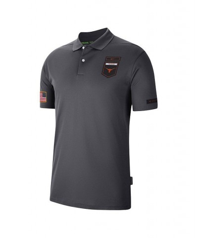 Men's Anthracite Texas Longhorns Victory Military-Inspired Appreciation Performance Polo Shirt $42.89 Polo Shirts