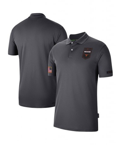 Men's Anthracite Texas Longhorns Victory Military-Inspired Appreciation Performance Polo Shirt $42.89 Polo Shirts