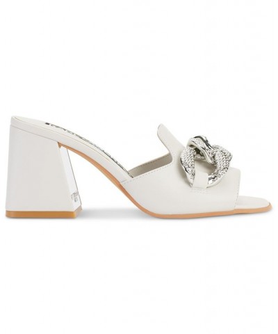 Women's Sian Embellished Dress Sandals White $62.01 Shoes