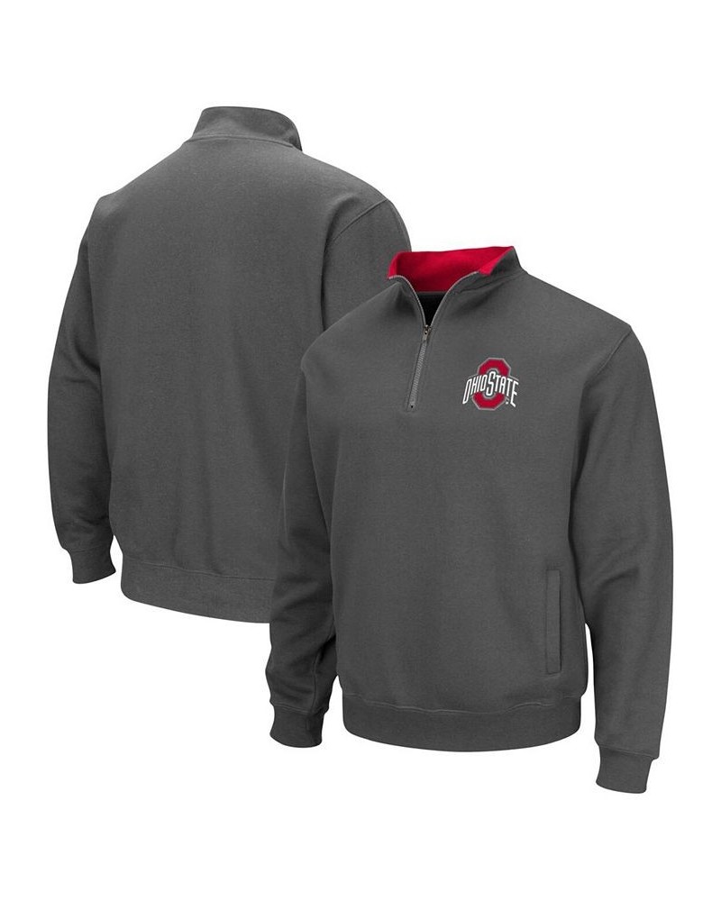 Men's Charcoal Ohio State Buckeyes Tortugas Team Logo Quarter-Zip Jacket $34.79 Sweatshirt