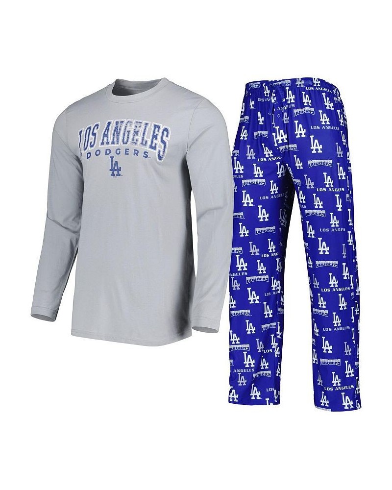 Men's Royal, Gray Los Angeles Dodgers Breakthrough Long Sleeve Top and Pants Sleep Set $42.39 Pajama