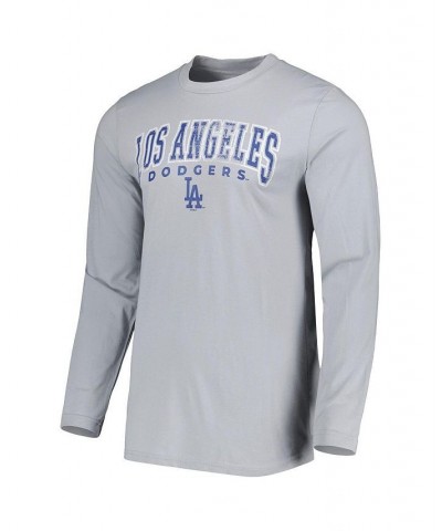 Men's Royal, Gray Los Angeles Dodgers Breakthrough Long Sleeve Top and Pants Sleep Set $42.39 Pajama