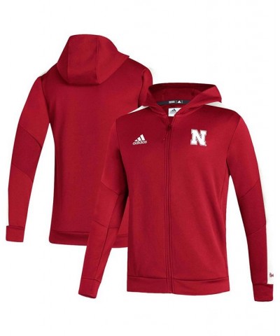 Men's Big and Tall Scarlet Nebraska Huskers 2021 Sideline Aeroready Full-Zip Hoodie $32.85 Jackets