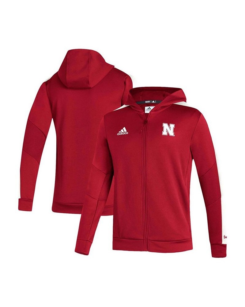 Men's Big and Tall Scarlet Nebraska Huskers 2021 Sideline Aeroready Full-Zip Hoodie $32.85 Jackets