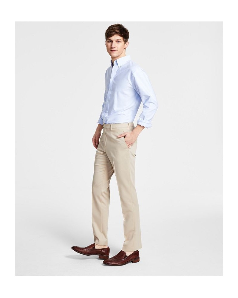 Men's Modern-Fit Solid Dress Pants Tan/Beige $19.24 Pants