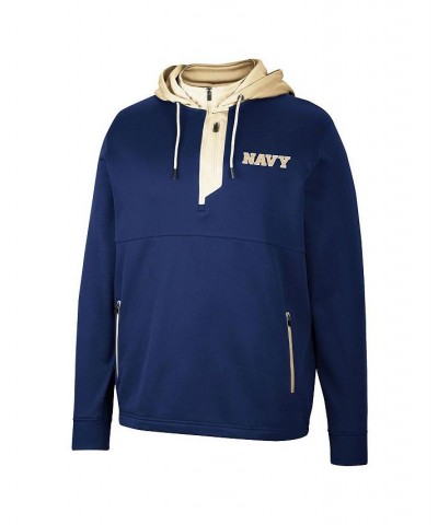 Men's Navy Navy Midshipmen Luge 3.0 Quarter-Zip Hoodie $39.95 Sweatshirt