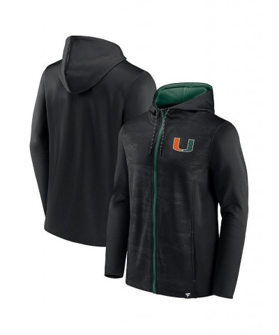 Men's Branded Black Miami Hurricanes Ball Carrier Full-Zip Hoodie $36.00 Sweatshirt