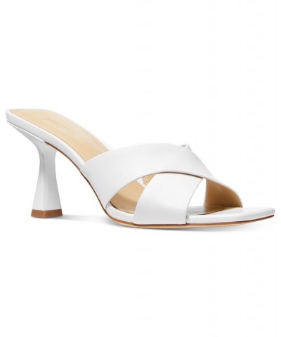 Women's Clara Slip-On Crisscross Slide Sandals White $48.60 Shoes