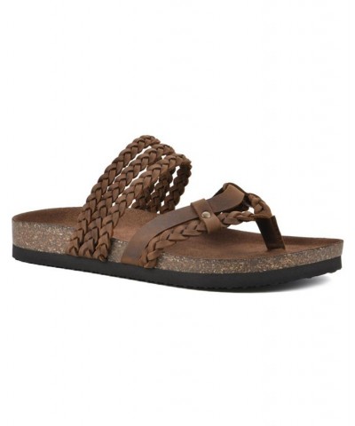 Women's Hangout Footbeds Sandals Brown $34.50 Shoes