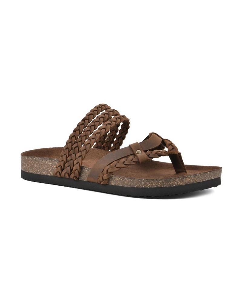 Women's Hangout Footbeds Sandals Brown $34.50 Shoes