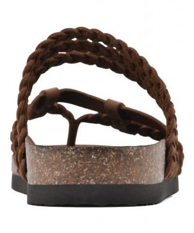 Women's Hangout Footbeds Sandals Brown $34.50 Shoes