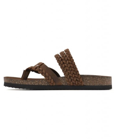 Women's Hangout Footbeds Sandals Brown $34.50 Shoes