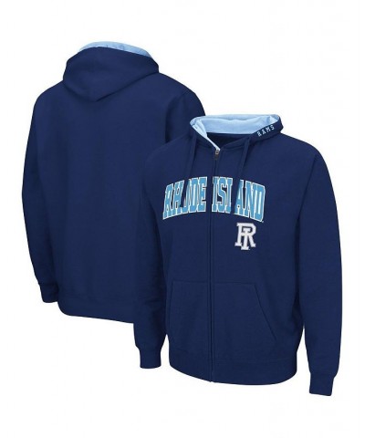 Men's Navy Rhode Island Rams Arch and Logo 3.0 Full-Zip Hoodie $19.74 Sweatshirt